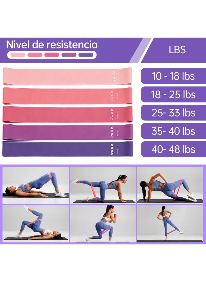Axpeih 14-Piece Pilates Kit, Includes Pilates Ring, Pilates Ball, Magic Circle, Resistance Bands, Anti-Slip Socks, Yoga Strap, Yoga Starter Set for Women, Home Workout Equipment Set for Legs & Thighs (Purple) - Image 4
